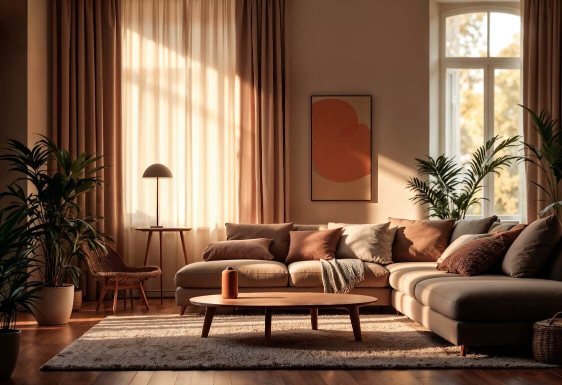 Cosy living room with modern furniture